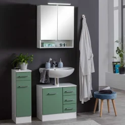 Online Wohnen Möbelprogramm Badezimmer in Grün - Loenixa (dreiteilig)