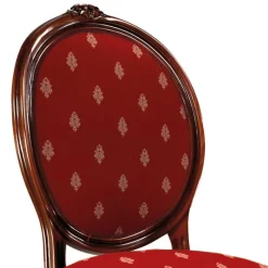 Online Wohnen Medaillonstuhl in Rot mit Ornament-Muster - Lactatas