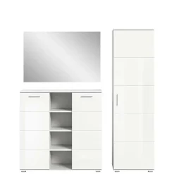 Discount Wohnen Mehrteilige Flurmöbel in modernem Design - Rugova (dreiteilig)