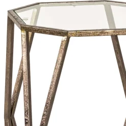 Clearance Wohnen Metall Beistelltisch Bullet mit Glasplatte