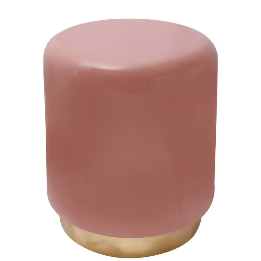 Best Wohnen Metall Beistelltisch in Rosa mit Gold - Agendo