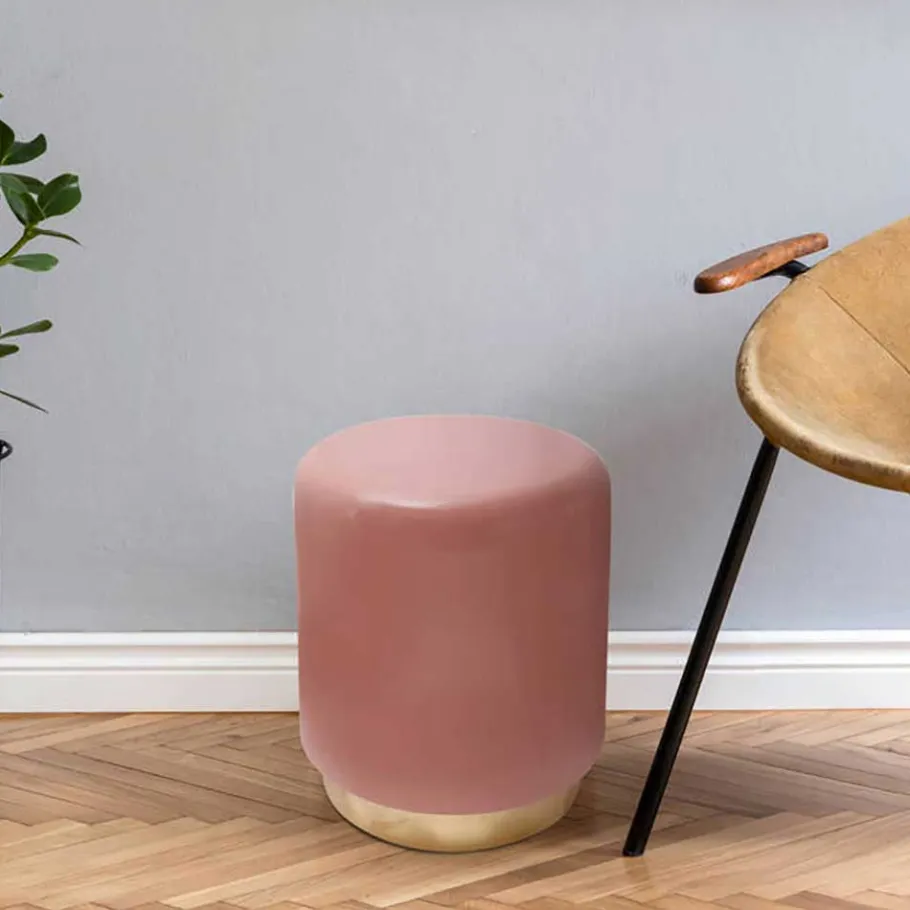 Best Wohnen Metall Beistelltisch in Rosa mit Gold - Agendo