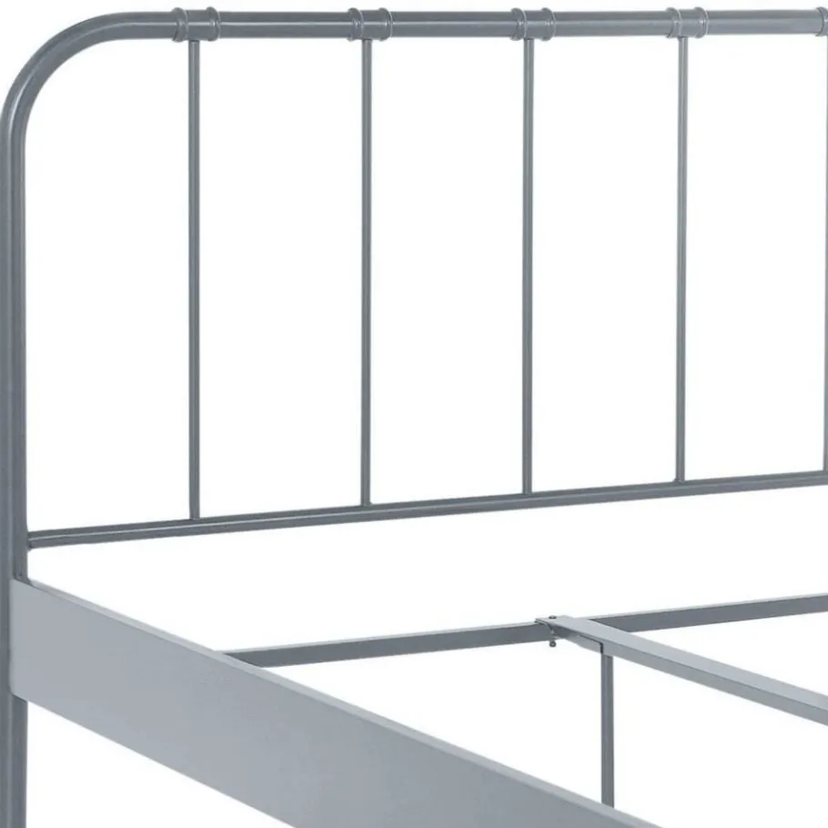 Outlet Wohnen Metall Bett in Grau - Uvienna