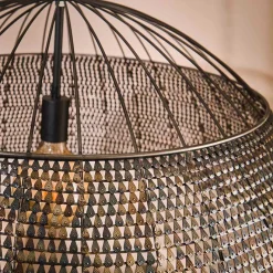 Hot Wohnen Metall Pendelleuchte mit halbrundem Schirm - Lash