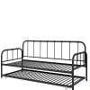 Best Wohnen Metallbett mit Ausziehbett in Schwarz - Pascan