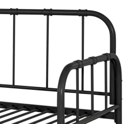Best Wohnen Metallbett mit Ausziehbett in Schwarz - Pascan