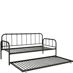 Best Wohnen Metallbett mit Ausziehbett in Schwarz - Pascan