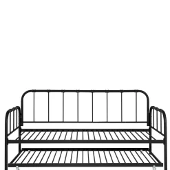 Best Wohnen Metallbett mit Ausziehbett in Schwarz - Pascan