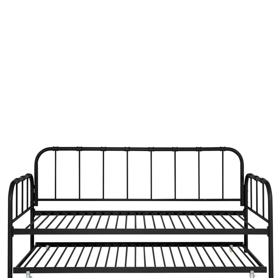 Best Wohnen Metallbett mit Ausziehbett in Schwarz - Pascan
