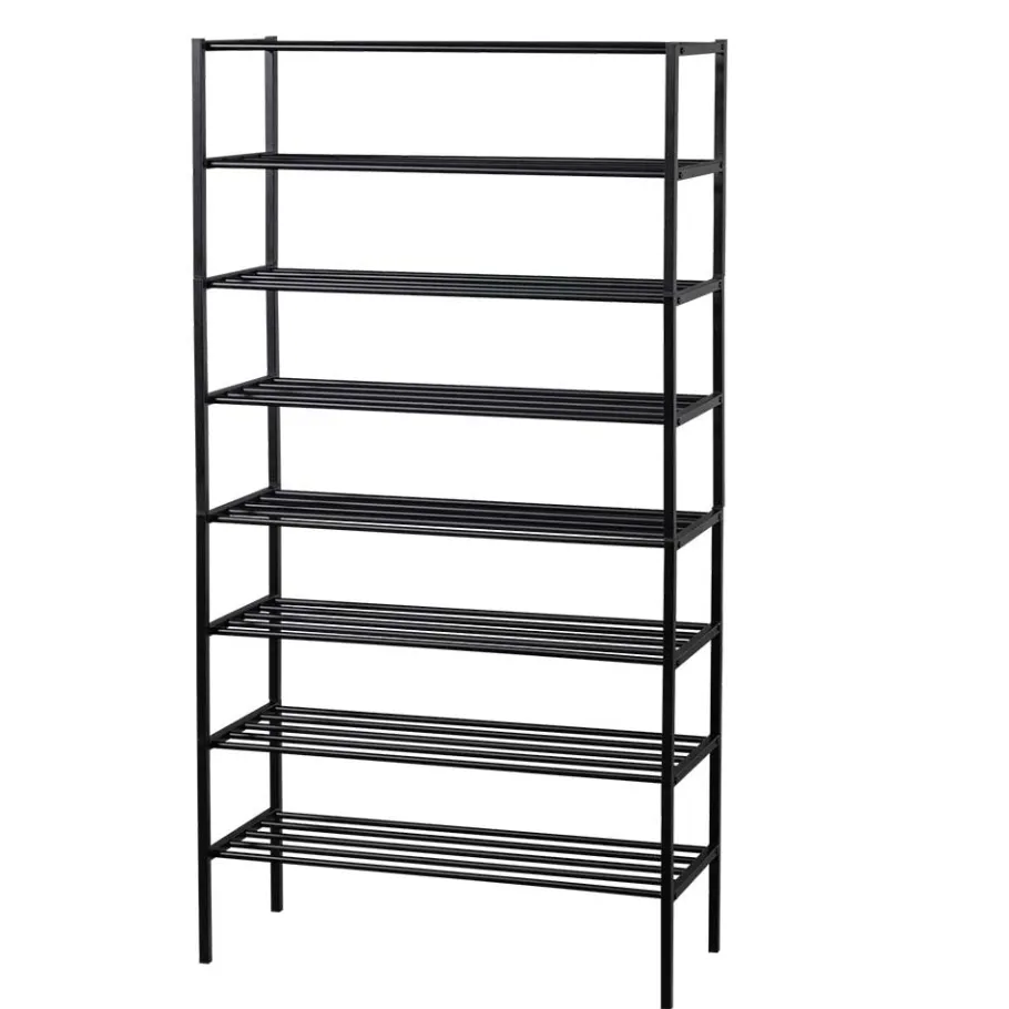 Discount Wohnen Metallregal mit acht Schuhgittern - Top