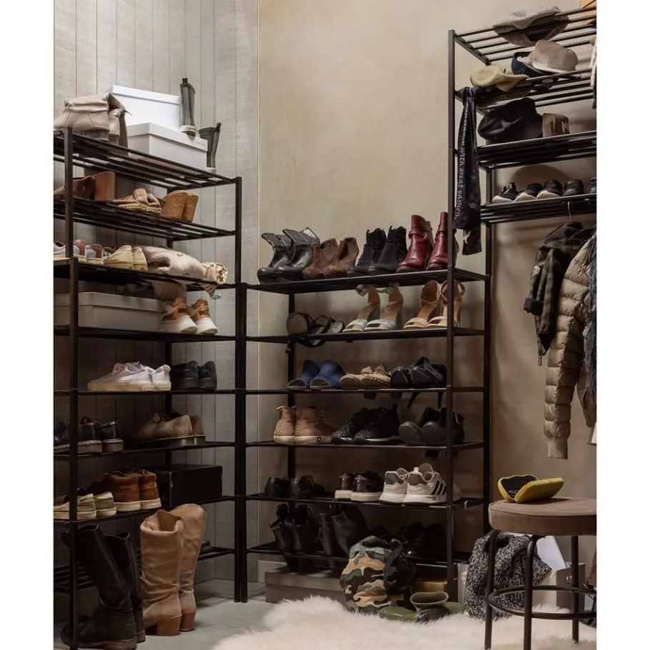 Discount Wohnen Metallregal mit acht Schuhgittern - Top