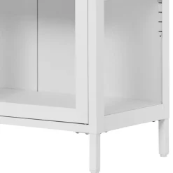 Best Wohnen Metall-Vitrinen-Kommode in Weiß - Lititia