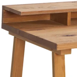 Outlet Wohnen Minimalistischer Schreibtisch aus Wildeiche - Dalunzio