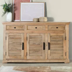 New Wohnen Modern Country Anrichte mit Lamellentüren - Muray
