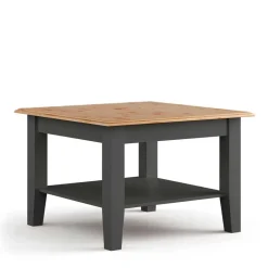Online Wohnen Modern Country Couchtisch in Grau und Kiefer - Eromsia