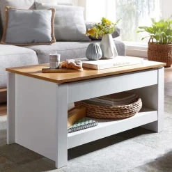 Discount Wohnen Modern Country Couchtisch mit Staufach - Intora