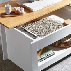 Discount Wohnen Modern Country Couchtisch mit Staufach - Intora