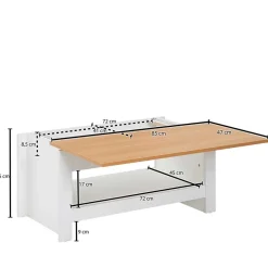Discount Wohnen Modern Country Couchtisch mit Staufach - Intora