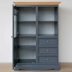 Sale Wohnen Modern Country Highboard in Grau & Kiefer - Eromsia
