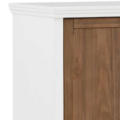 Wohnen Modern Country Highboard in Weiß - Yakos