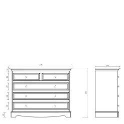 Sale Wohnen Modern Country Kommode zweifarbig - Vitablo