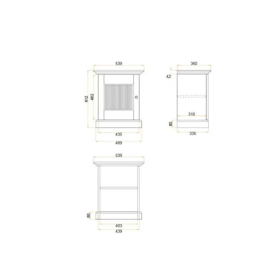 Online Wohnen Modern Country Nachtschrank in Dunkelbraun - Nauizia