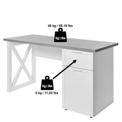 Discount Wohnen Modern Country Schreibtisch mit Stauraum - Ristina