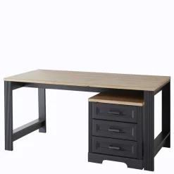 New Wohnen Modern Country Schreibtisch & Rollcontainer - Joe (zweiteilig)