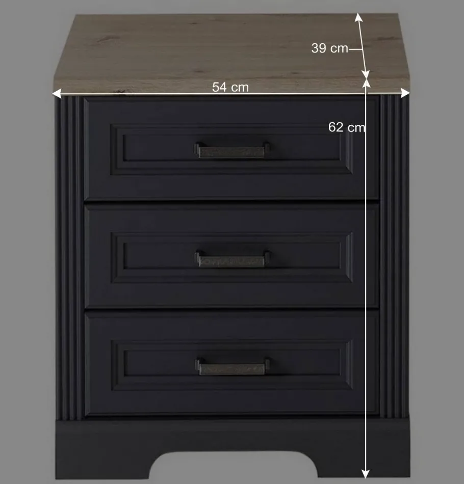 New Wohnen Modern Country Schreibtisch & Rollcontainer - Joe (zweiteilig)