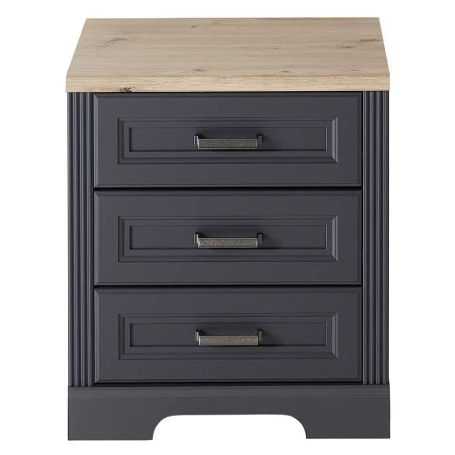 New Wohnen Modern Country Schreibtisch & Rollcontainer - Joe (zweiteilig)