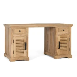 Best Wohnen Modern Country Schreibtisch mit Lamellentüren - Muray
