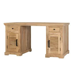 Best Wohnen Modern Country Schreibtisch mit Lamellentüren - Muray