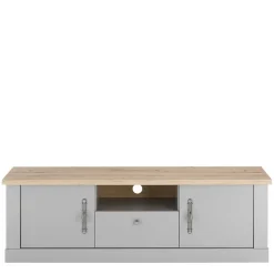 Sale Wohnen Modern Country TV Board in Lichtgrau & Eiche - Buleta