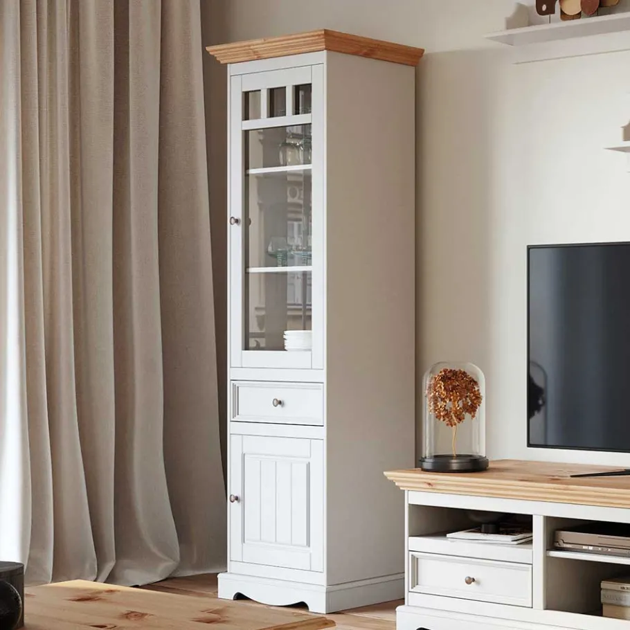 Clearance Wohnen Modern Country Vitrine zweifarbig - Vitablo