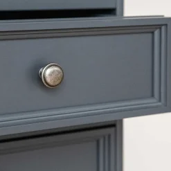 Clearance Wohnen Modern Country Vitrinenschrank in Grau & Kiefer - Eromsia