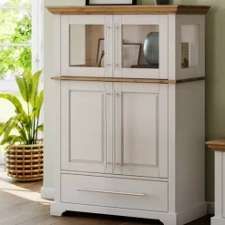 Discount Wohnen Modern Country Wohnzimmerschrank zweifarbig - Eyzaco