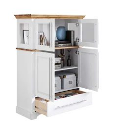 Discount Wohnen Modern Country Wohnzimmerschrank zweifarbig - Eyzaco