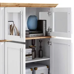 Discount Wohnen Modern Country Wohnzimmerschrank zweifarbig - Eyzaco