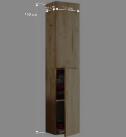 Best Wohnen Moderne Badmöbel im Holzlook - Toulon (vierteilig)