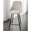 Sale Wohnen Moderne Boucle Barstühle in Beige - Alberta (2er Set)