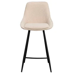 Sale Wohnen Moderne Boucle Barstühle in Beige - Alberta (2er Set)