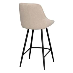 Sale Wohnen Moderne Boucle Barstühle in Beige - Alberta (2er Set)