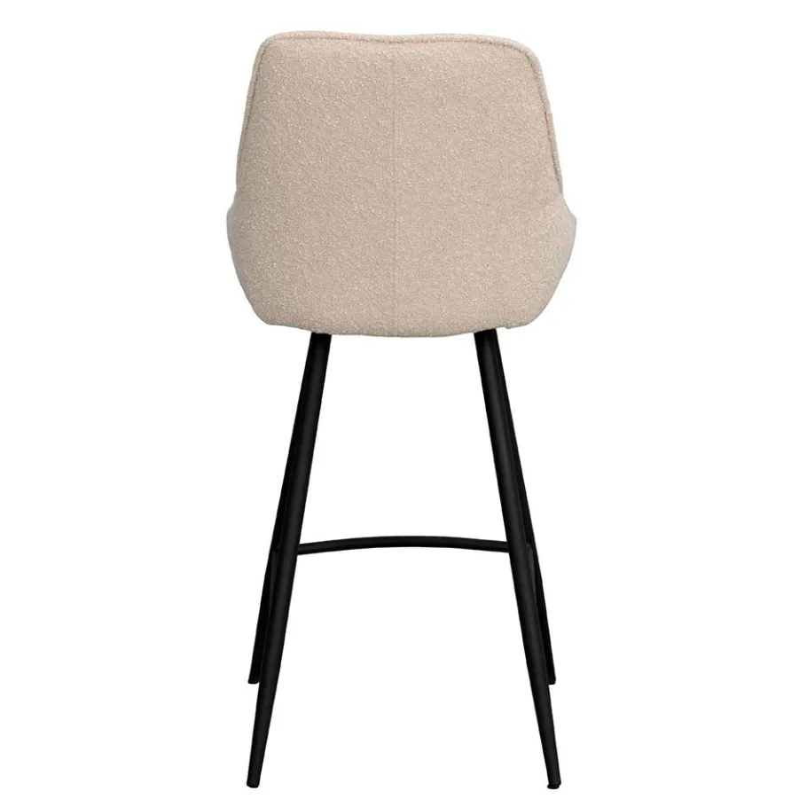 Sale Wohnen Moderne Boucle Barstühle in Beige - Alberta (2er Set)