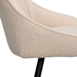 Sale Wohnen Moderne Boucle Barstühle in Beige - Alberta (2er Set)