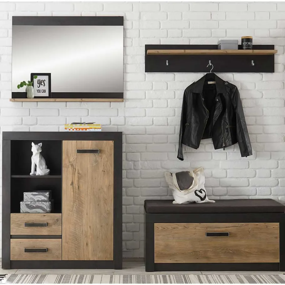 Best Wohnen Moderne Flureinrichtung 199 cm breit - Ebrican (vierteilig)