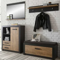 Best Wohnen Moderne Flureinrichtung 199 cm breit - Ebrican (vierteilig)