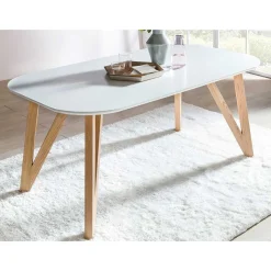 Outlet Wohnen Moderne Tischgruppe mit Armlehnstühlen - Glamoure (fünfteilig)