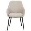 Sale Wohnen Moderne Tischsessel in Beige & Schwarz - Zoalyn (2er Set)