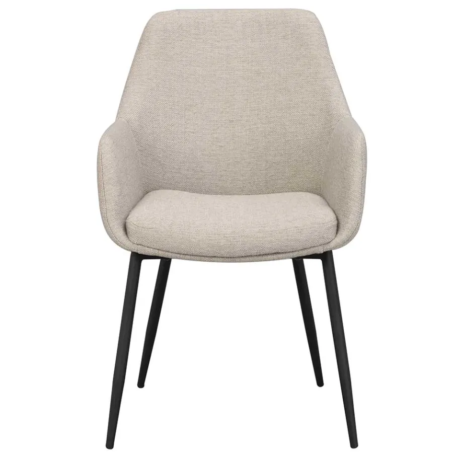 Sale Wohnen Moderne Tischsessel in Beige & Schwarz - Zoalyn (2er Set)