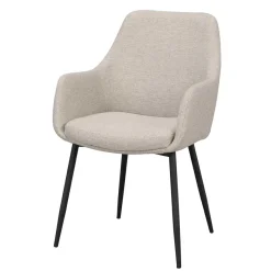 Sale Wohnen Moderne Tischsessel in Beige & Schwarz - Zoalyn (2er Set)